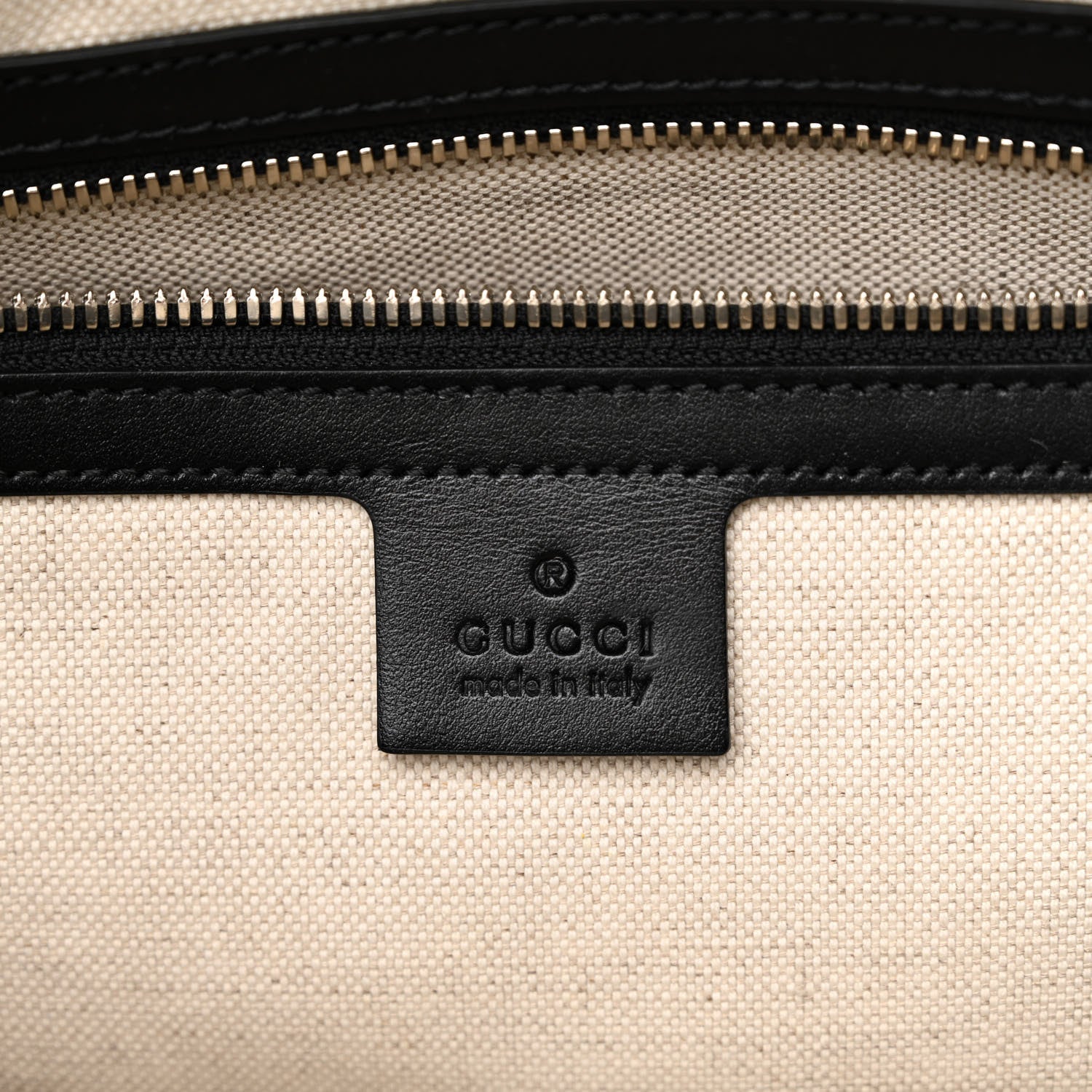 Gucci Calfskin GG Tennis Embossed Tote Bag Black 6 of 10