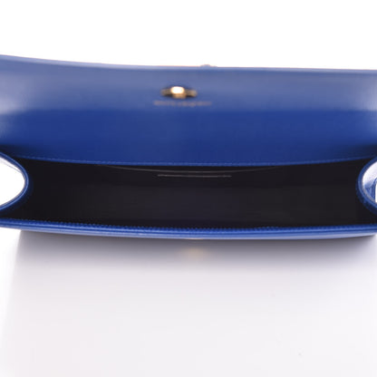 Saint Laurent Grain De Poudre Classic Monogram Cassandre Clutch Royal Blue 5 of 13