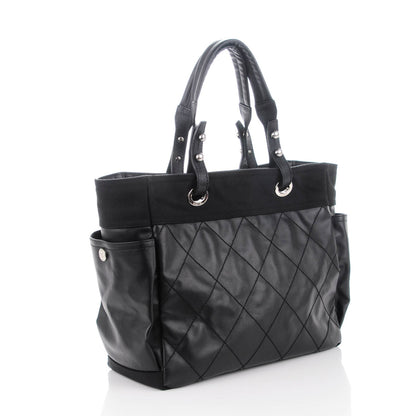 Chanel Coated Canvas Large Paris Biarritz Tote Black 3 of 7