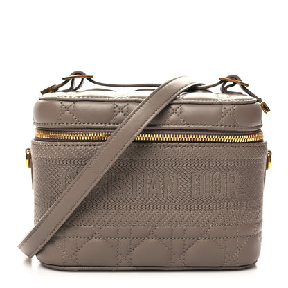 Christian Dior Lambskin Cannage Small Diortravel Vanity Case Warm Taupe 1 of 9