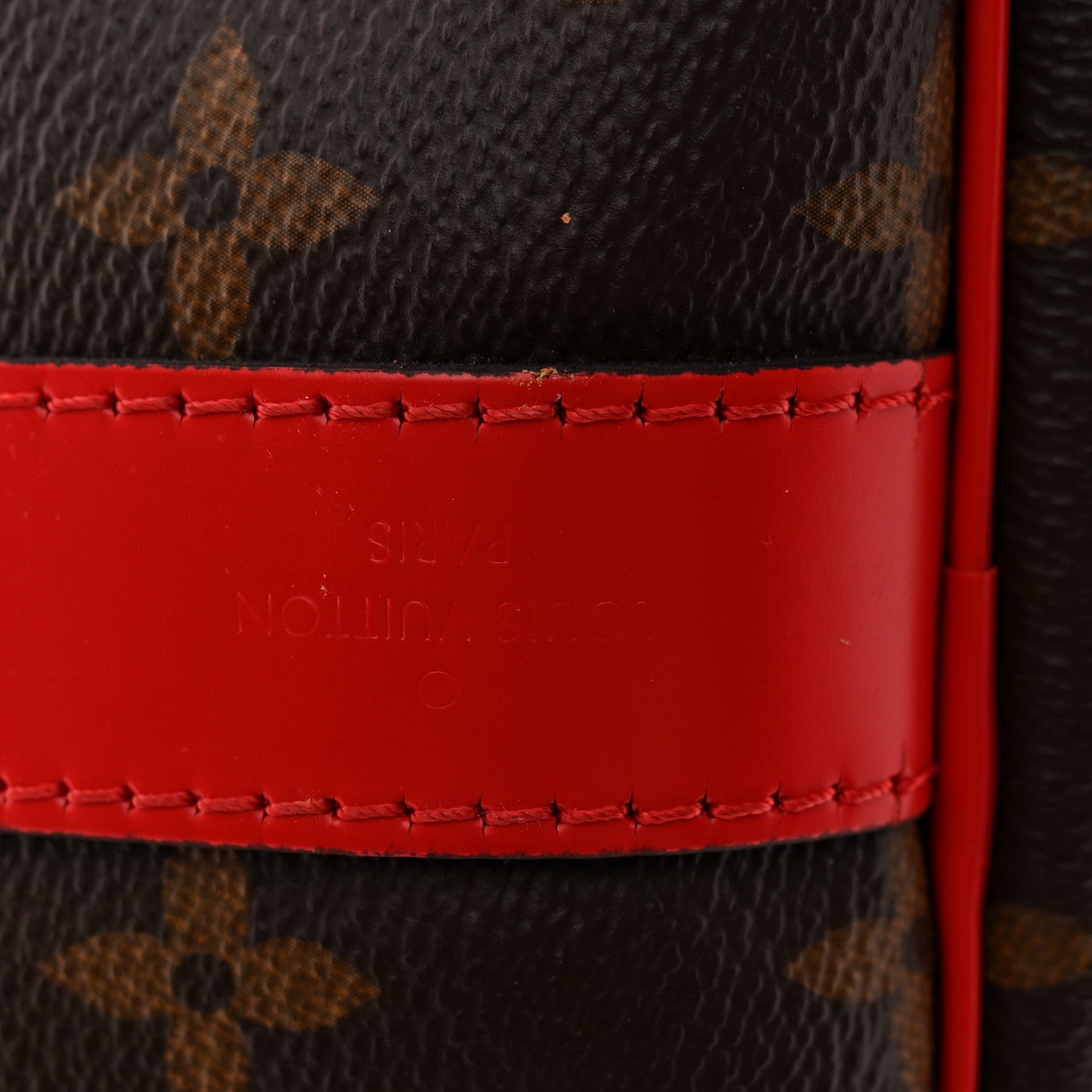 Louis Vuitton Calfskin Monogram Keepall Bandouliere 50 Coquelicot 8 of 9