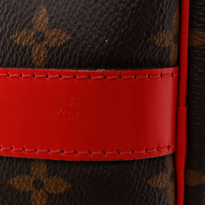 Louis Vuitton Calfskin Monogram Keepall Bandouliere 50 Coquelicot 8 of 9