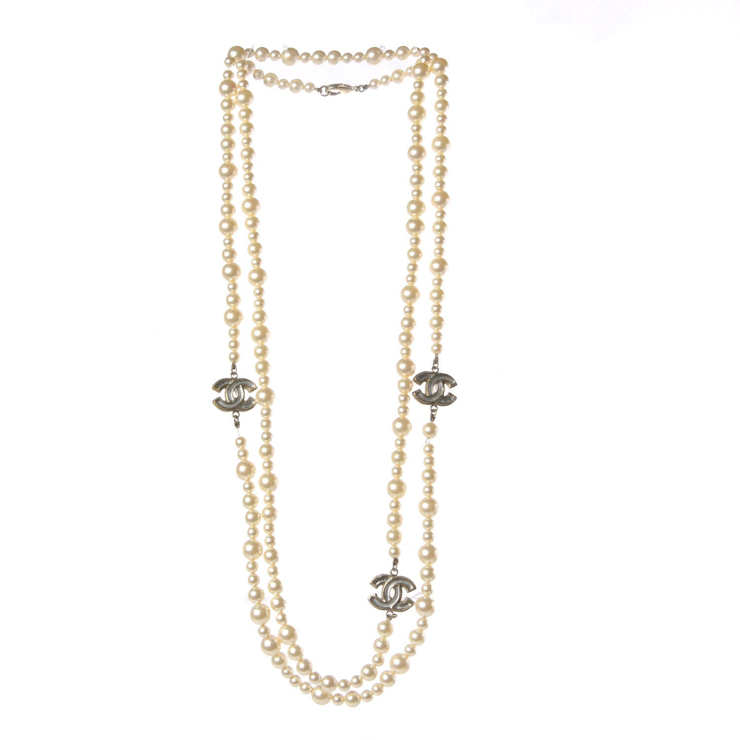 Chanel Pearl Gripoix CC Long Necklace Gold 3 of 6