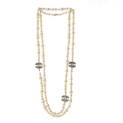 Chanel Pearl Gripoix CC Long Necklace Gold 3 of 6