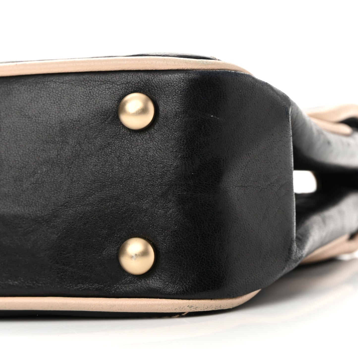 Lambskin Quilted Single Flap Bag Black Beige