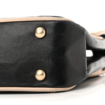 Chanel Lambskin Quilted Single Flap Bag Black Beige 10 of 12