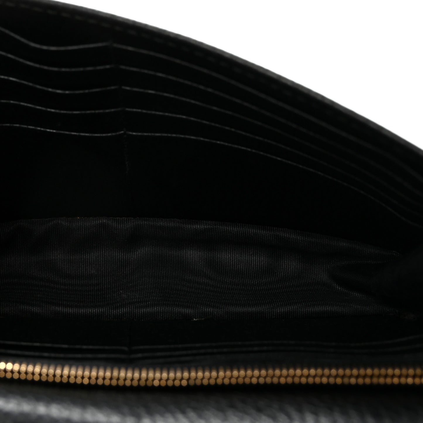 Dollar Calfskin Interlocking G Chain Wallet Black