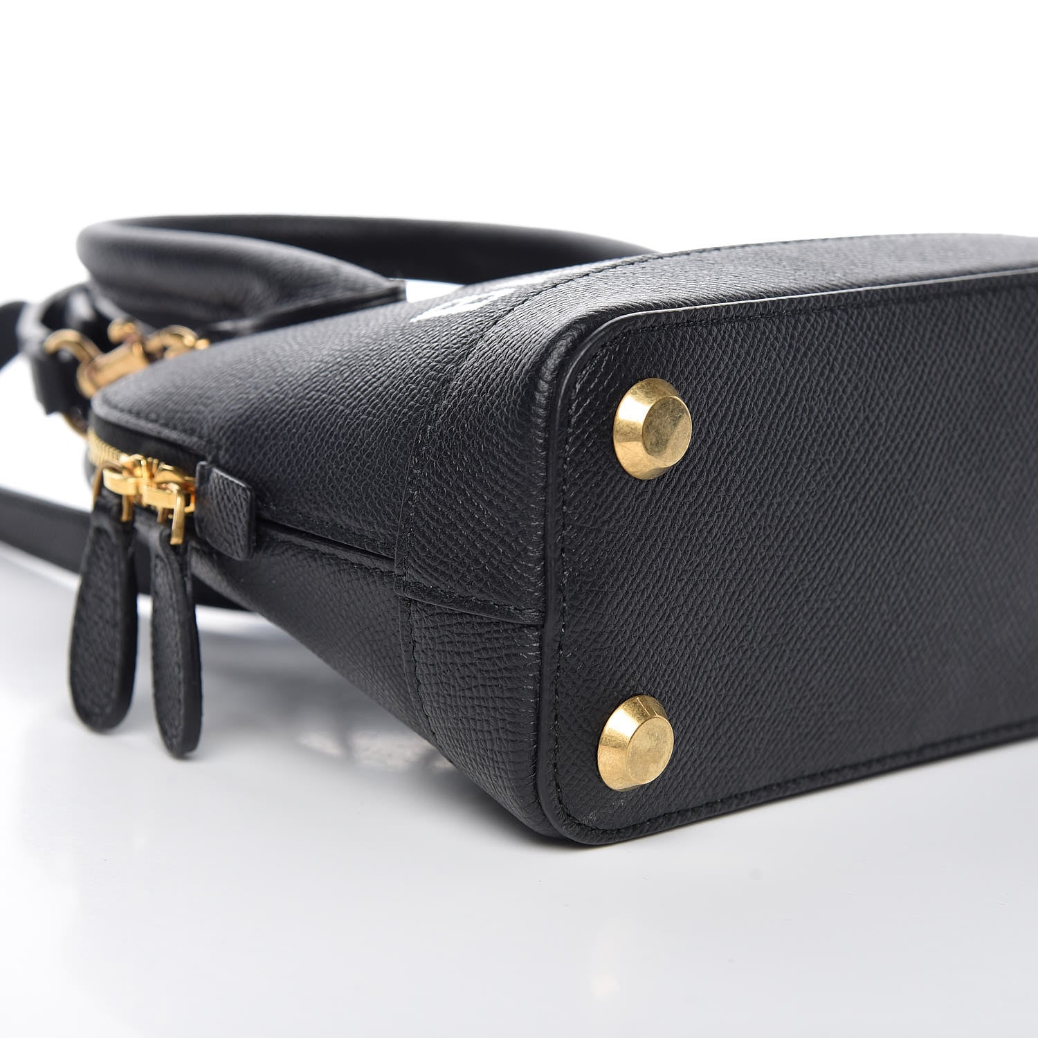 Balenciaga Signature Grained Calfskin XXS Ville Top Handle Bag Black White 6 of 9