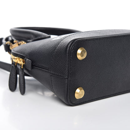 Balenciaga Signature Grained Calfskin XXS Ville Top Handle Bag Black White 6 of 9