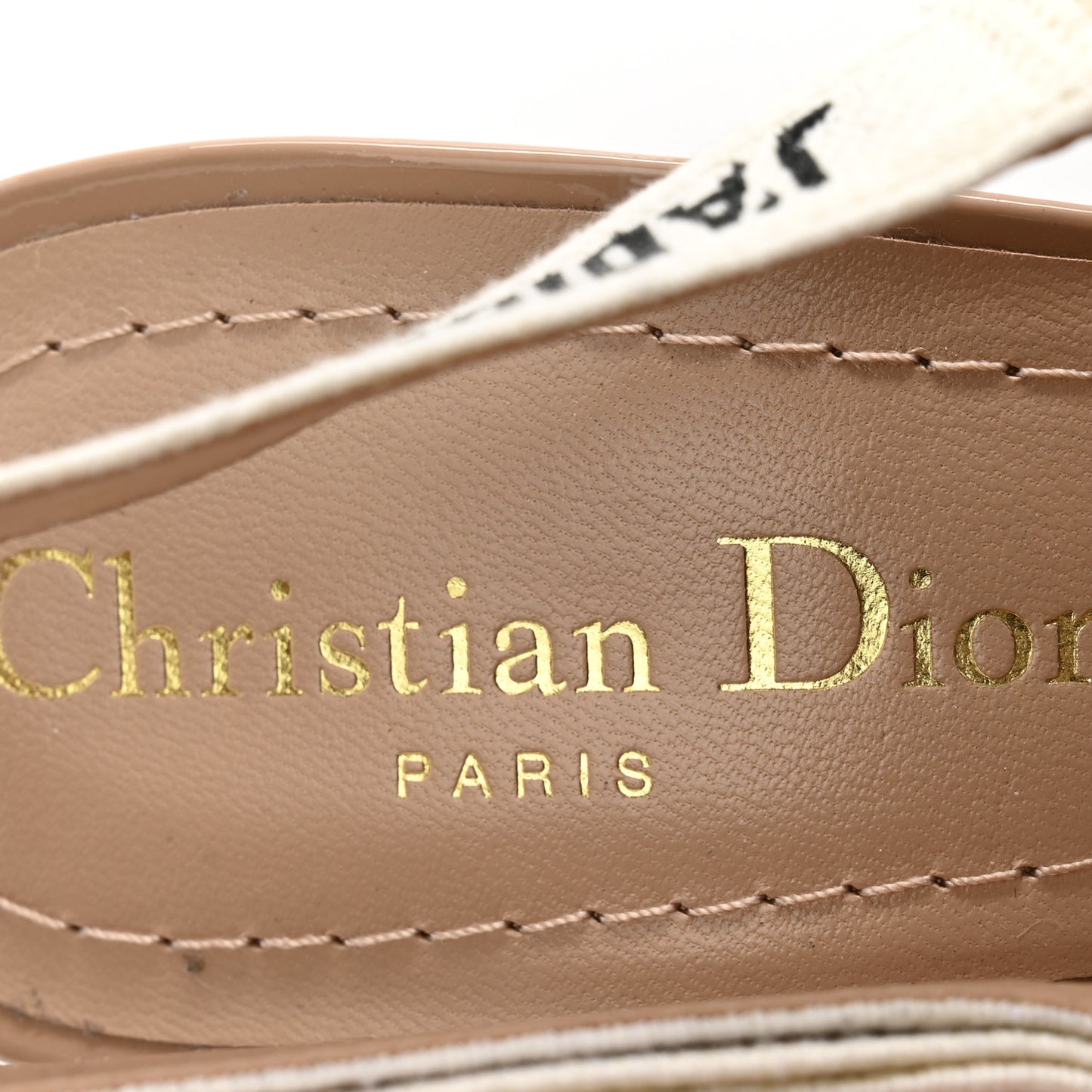 Patent Ribbon J'Adior Slingback 100mm Pumps 37.5 Nude