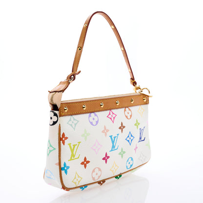 Louis Vuitton Monogram Multicolor Pochette Accessories White 2 of 8