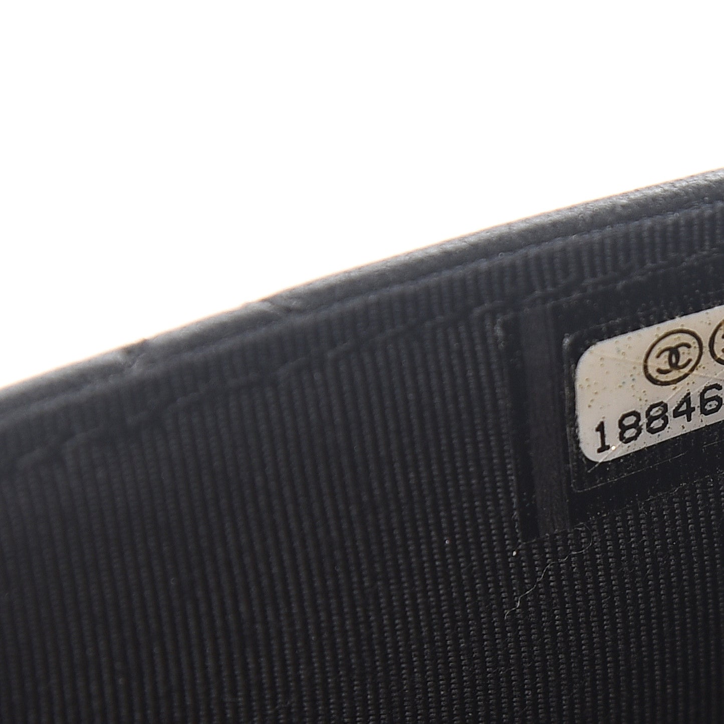 Lambskin Quilted Wallet On Chain WOC Black