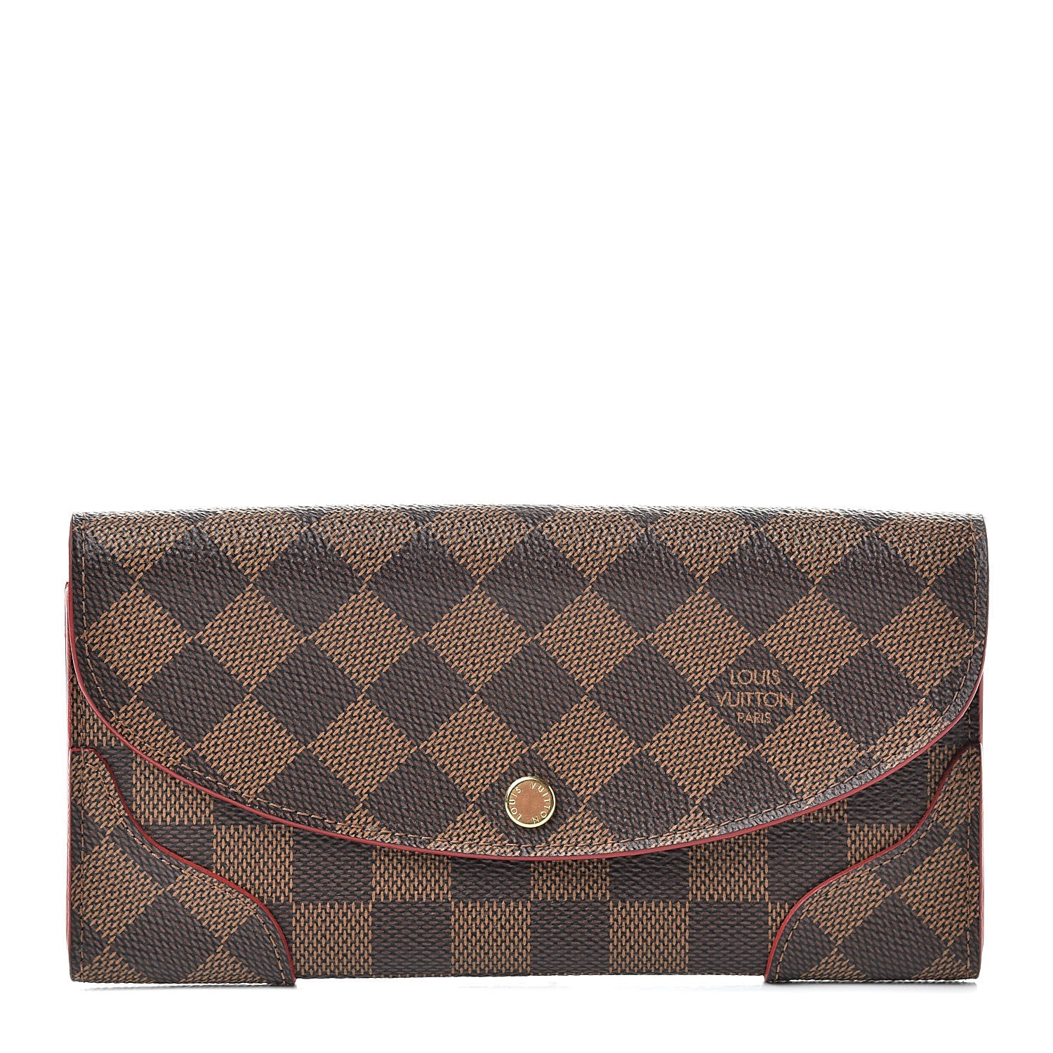 Louis Vuitton Damier Ebene Caissa Wallet Cherry 1 of 8