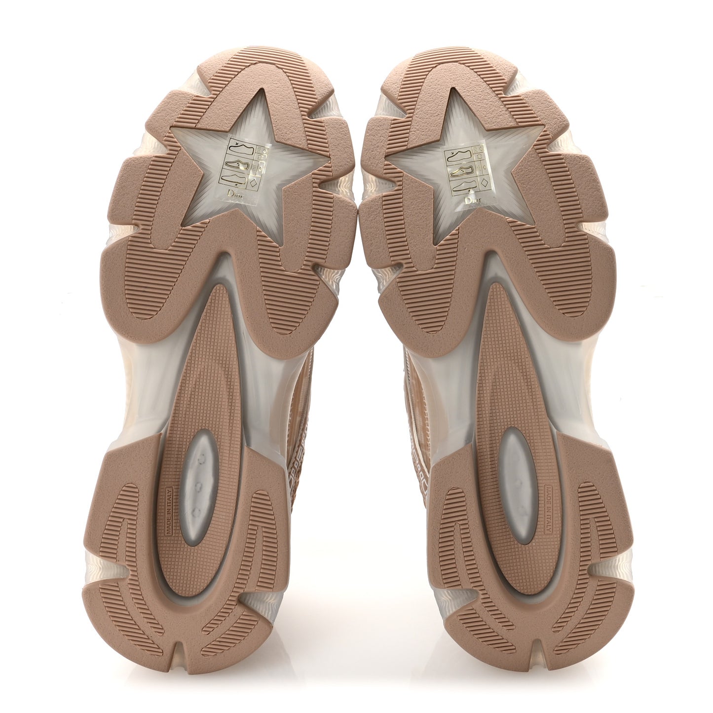 Technical Fabric Rubber Oblique Dior Vibe Sneakers 38 White Nude