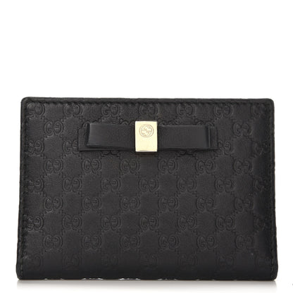 Gucci Microguccissima Bow Train Pass Case Black 1 of 9
