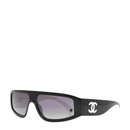 Chanel Acetate Cat Eye Sunglasses 6057 Black White 1 of 7