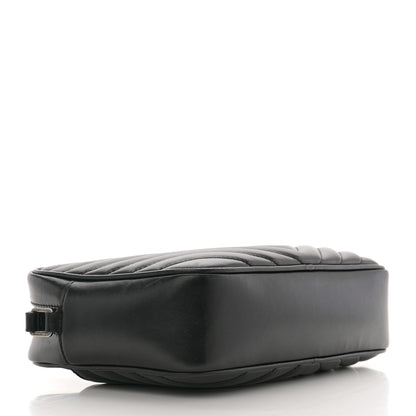 Saint Laurent Calfskin Matelasse Monogram Lou Camera Bag Black 4 of 17