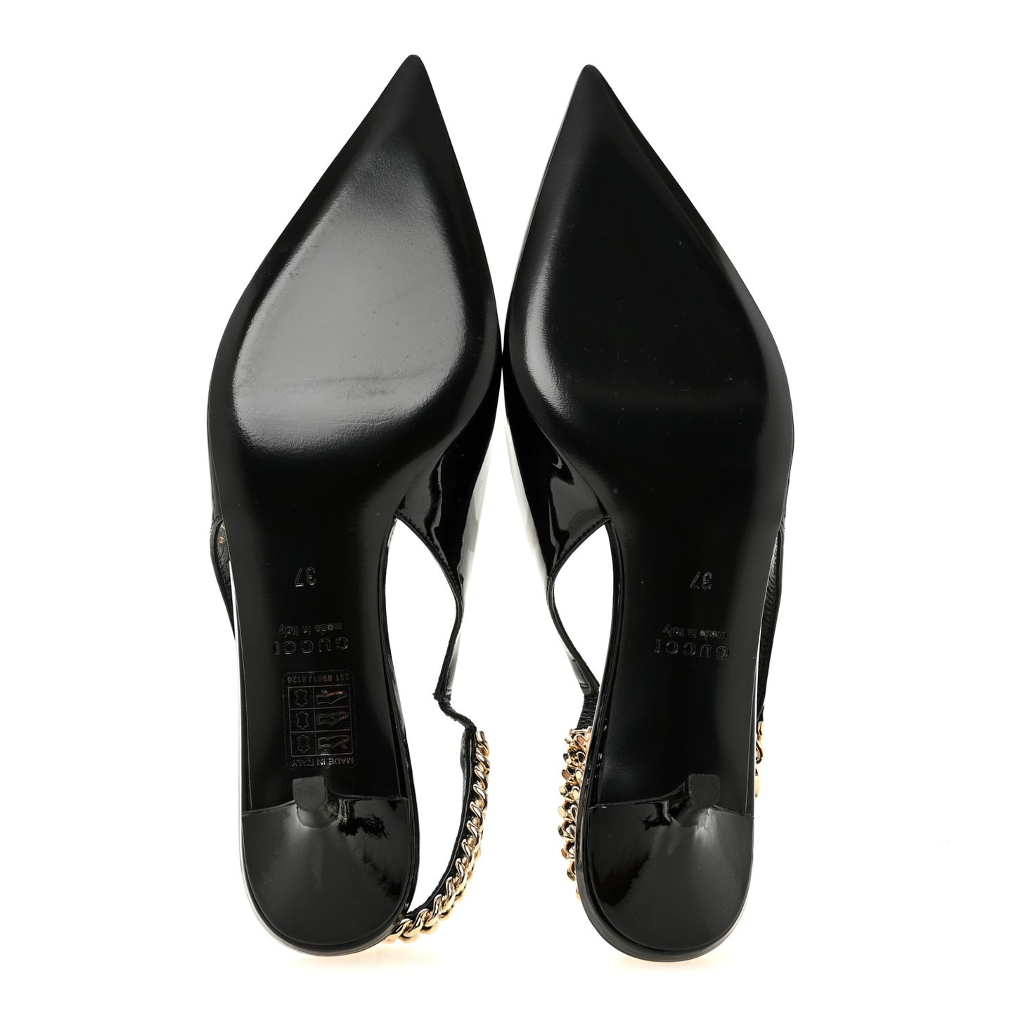 Patent Signoria 35mm Slingback Pumps 37 Black