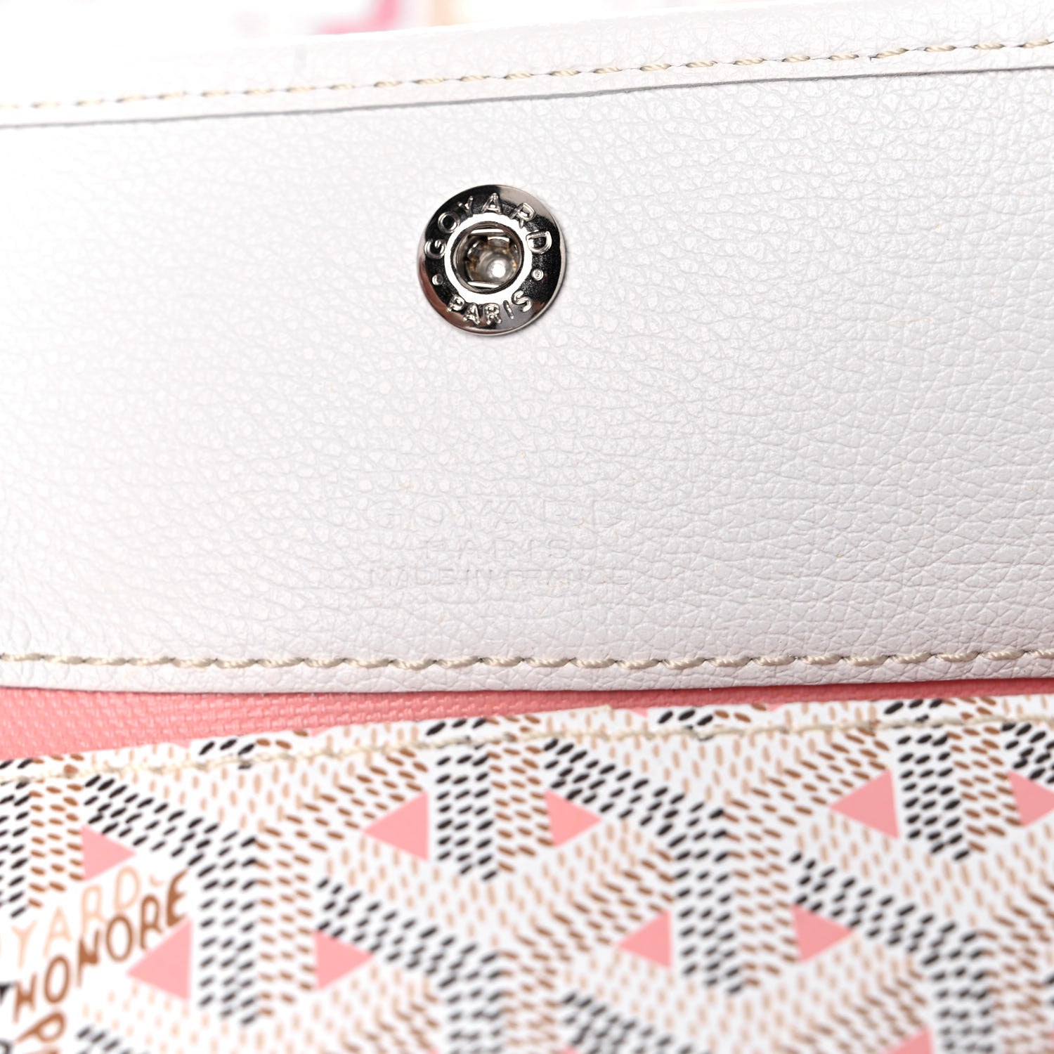Goyard Goyardine Saint Louis Claire Voie GM White Pink 7 of 12