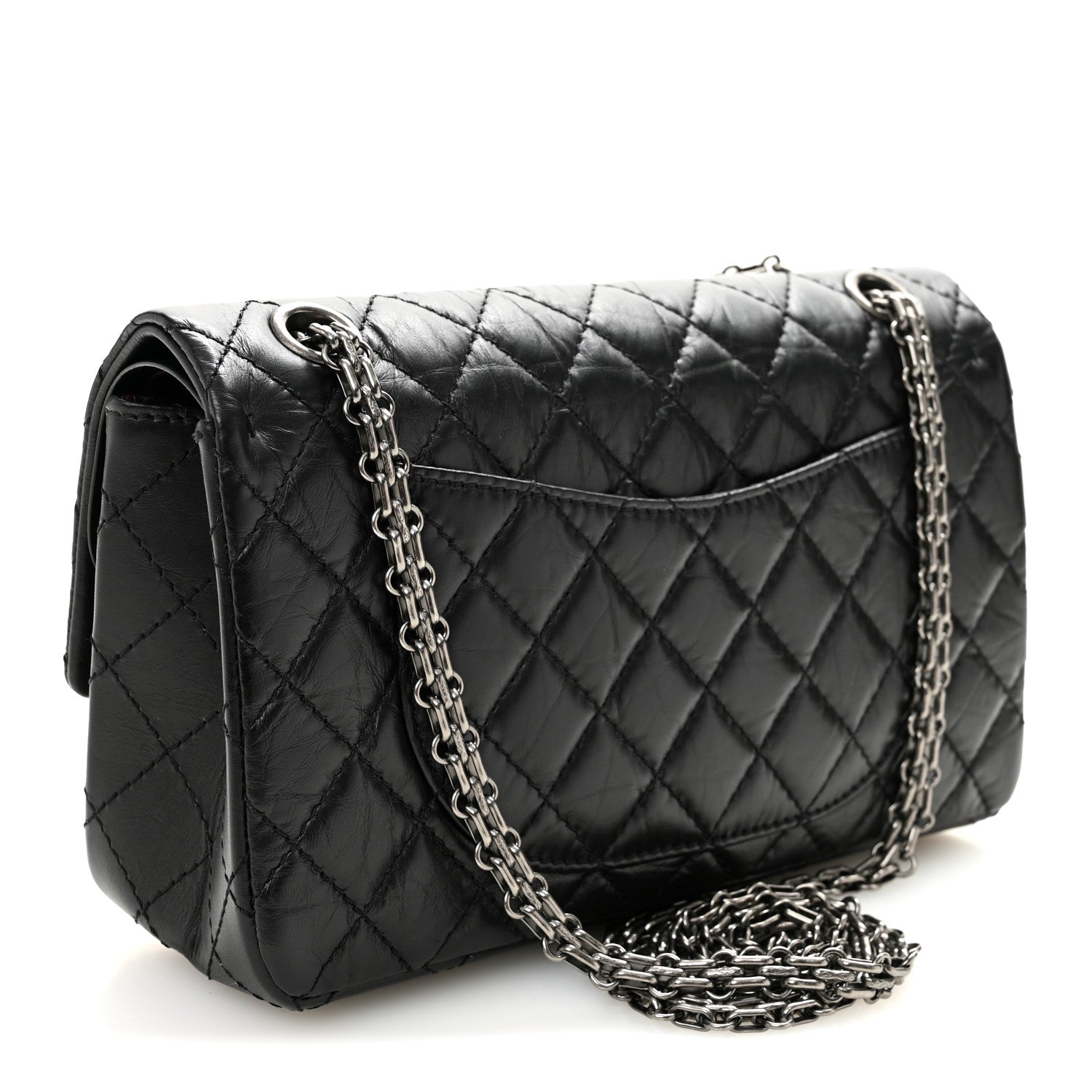 Chanel Aged Calfskin Quilted 2.55 Reissue 225 Flap Black 3 of 10
