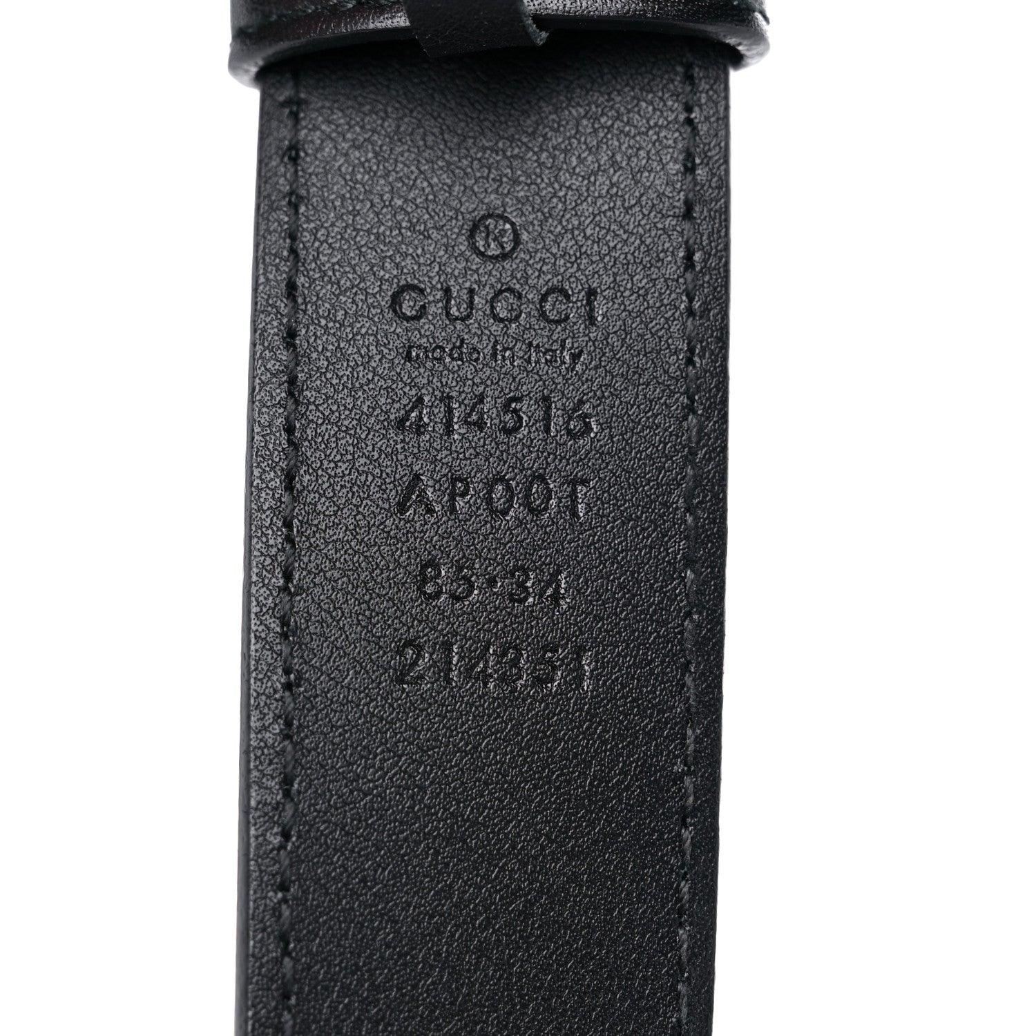 Gucci Calfskin Double G 30mm Belt 85 34 Black 3 of 7