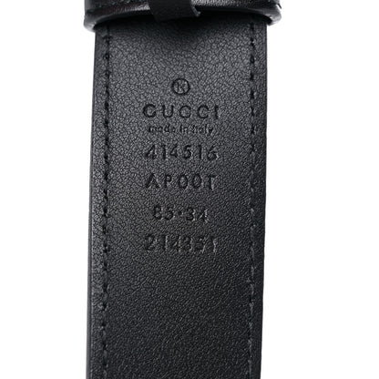 Gucci Calfskin Double G 30mm Belt 85 34 Black 3 of 7