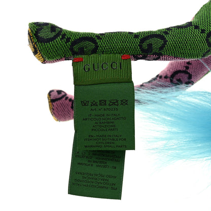 Gucci Monogram Stuffed Giraffe Green Blue Multicolor 4 of 5
