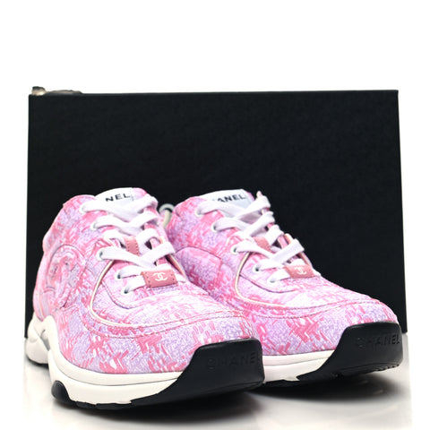 Tweed CC Sneakers 39 Pink