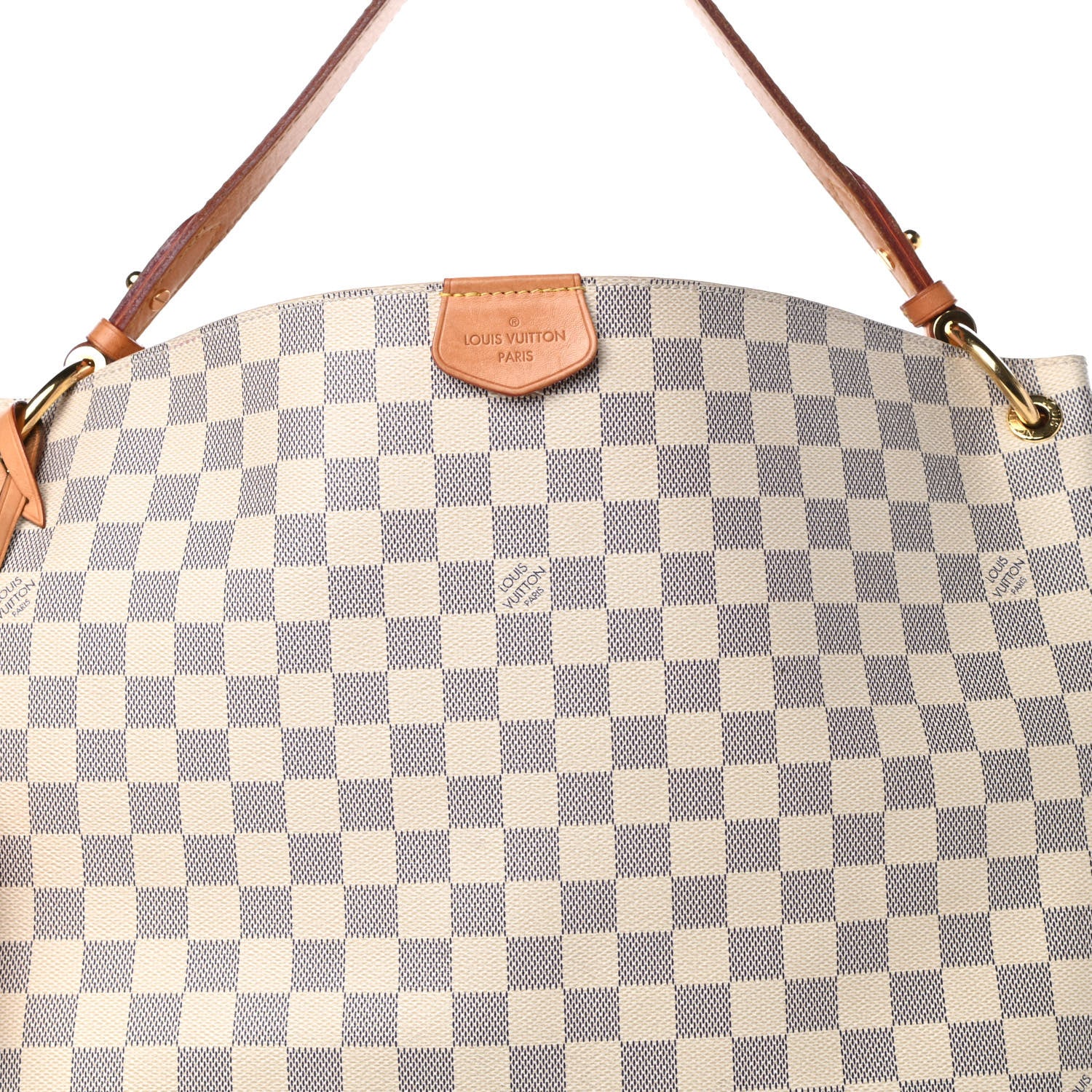 Louis Vuitton Damier Azur Graceful MM Rose Ballerine 9 of 16