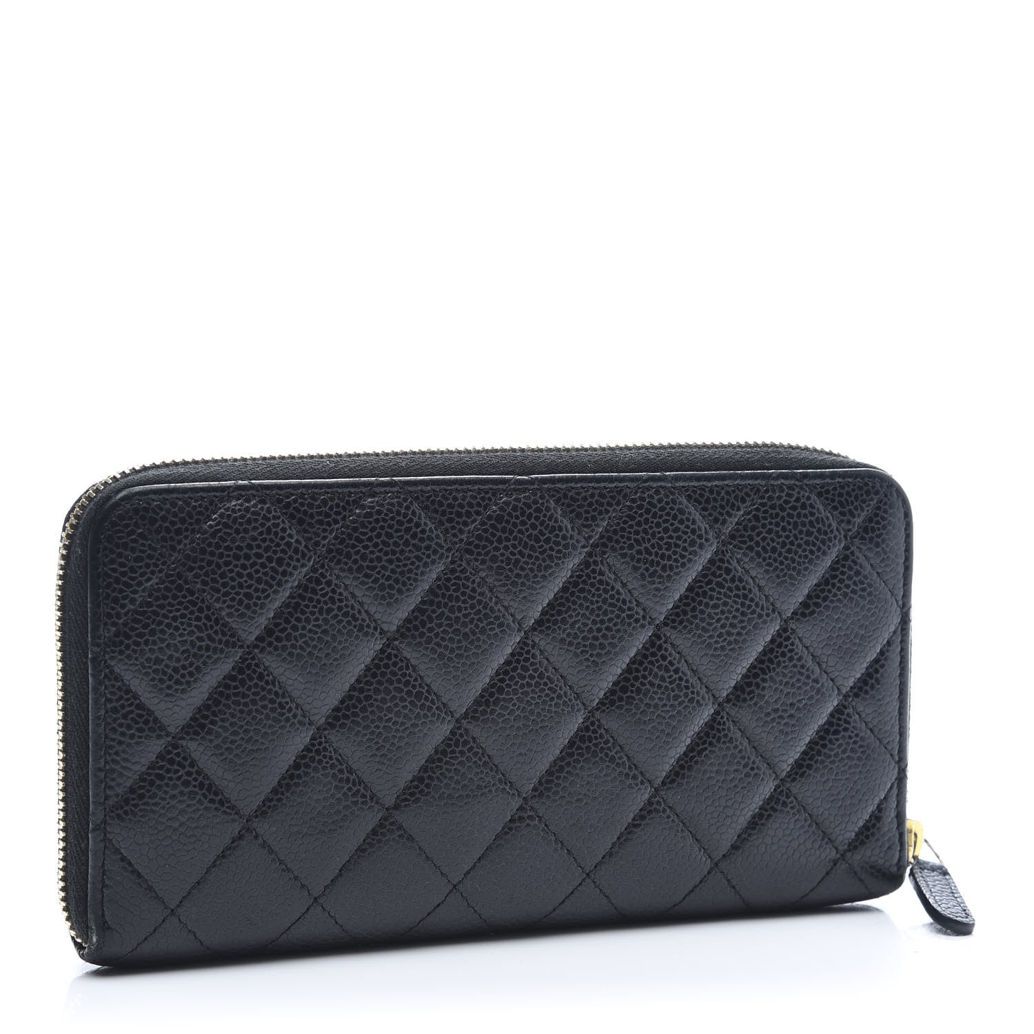 Chanel Caviar Quilted Large Gusset Zip Around Wallet Black 3 of 10