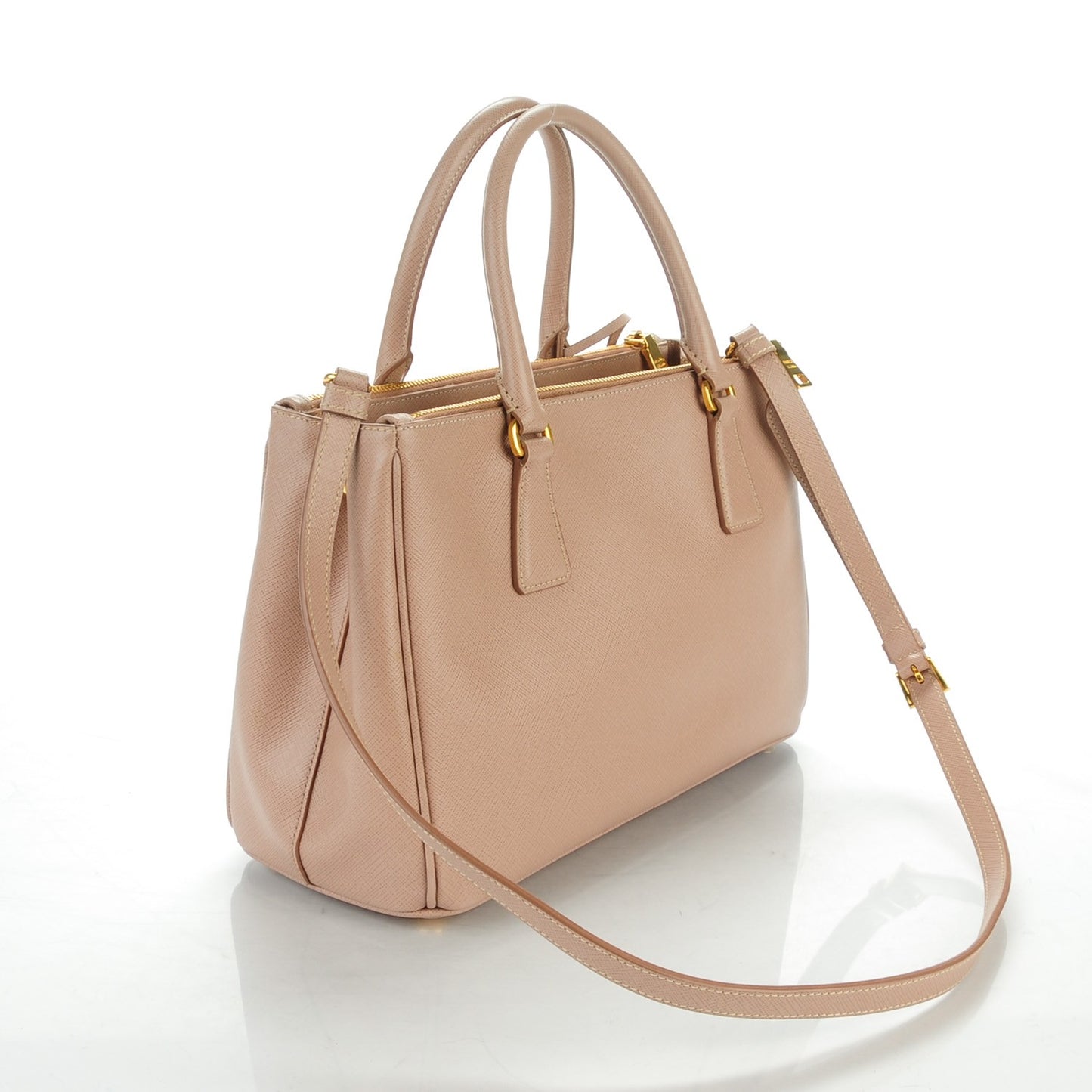 Saffiano Small Galleria Double Zip Tote Cammeo