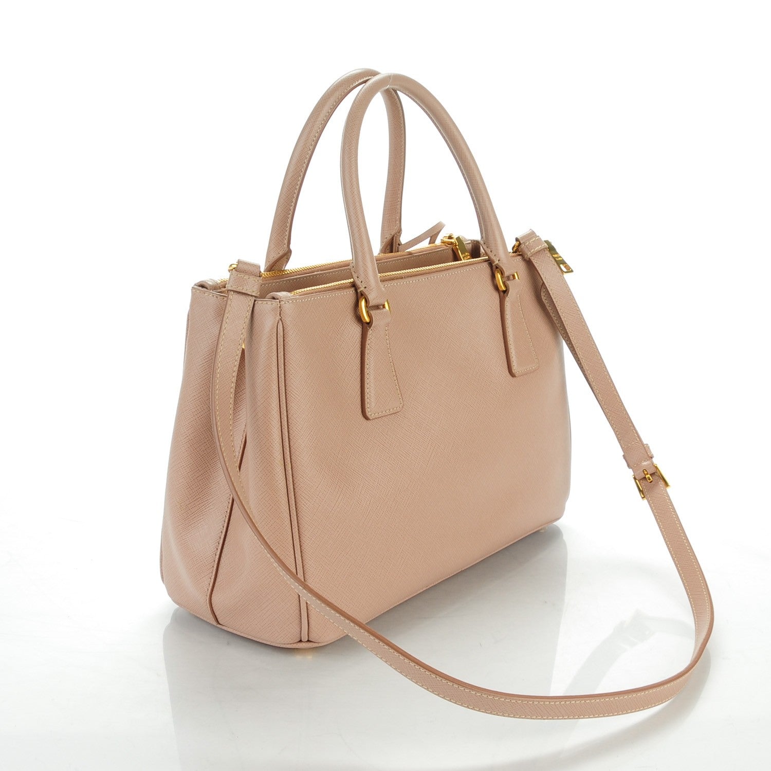 Prada Saffiano Small Galleria Double Zip Tote Cammeo 3 of 9