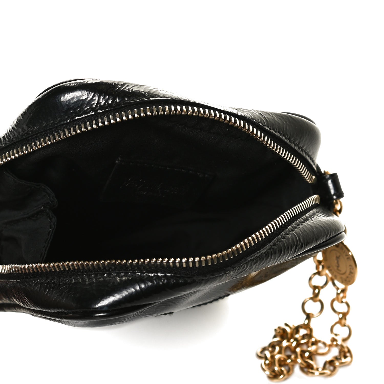 Saint Laurent Textured Patent Monogram Mini Wristlet Black 5 of 12