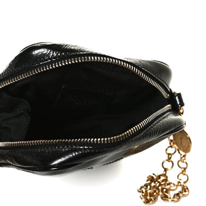 Saint Laurent Textured Patent Monogram Mini Wristlet Black 5 of 12