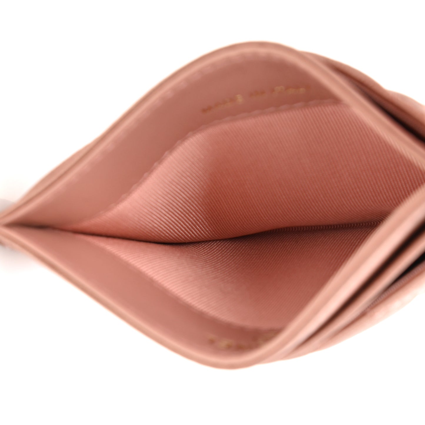 Metallic Caviar Quilted Reissue Card Holder Rose Gold