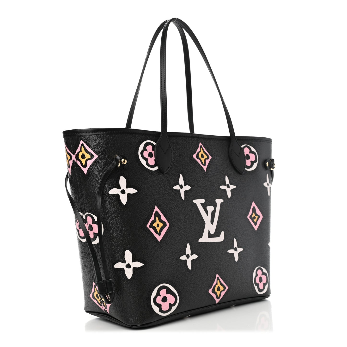Monogram Giant Wild At Heart Neverfull MM Black