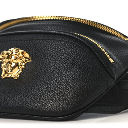 Versace Calfskin Double Zip Medusa Belt Bag Black 9 of 9