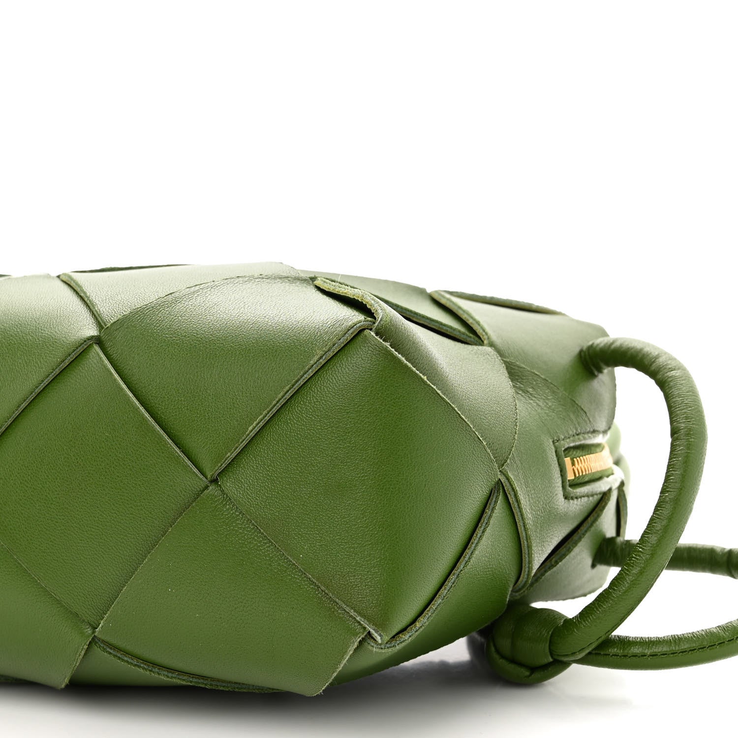 Bottega Veneta Lambskin Maxi Intreccio Small Cassette Camera Bag Avocado 9 of 9