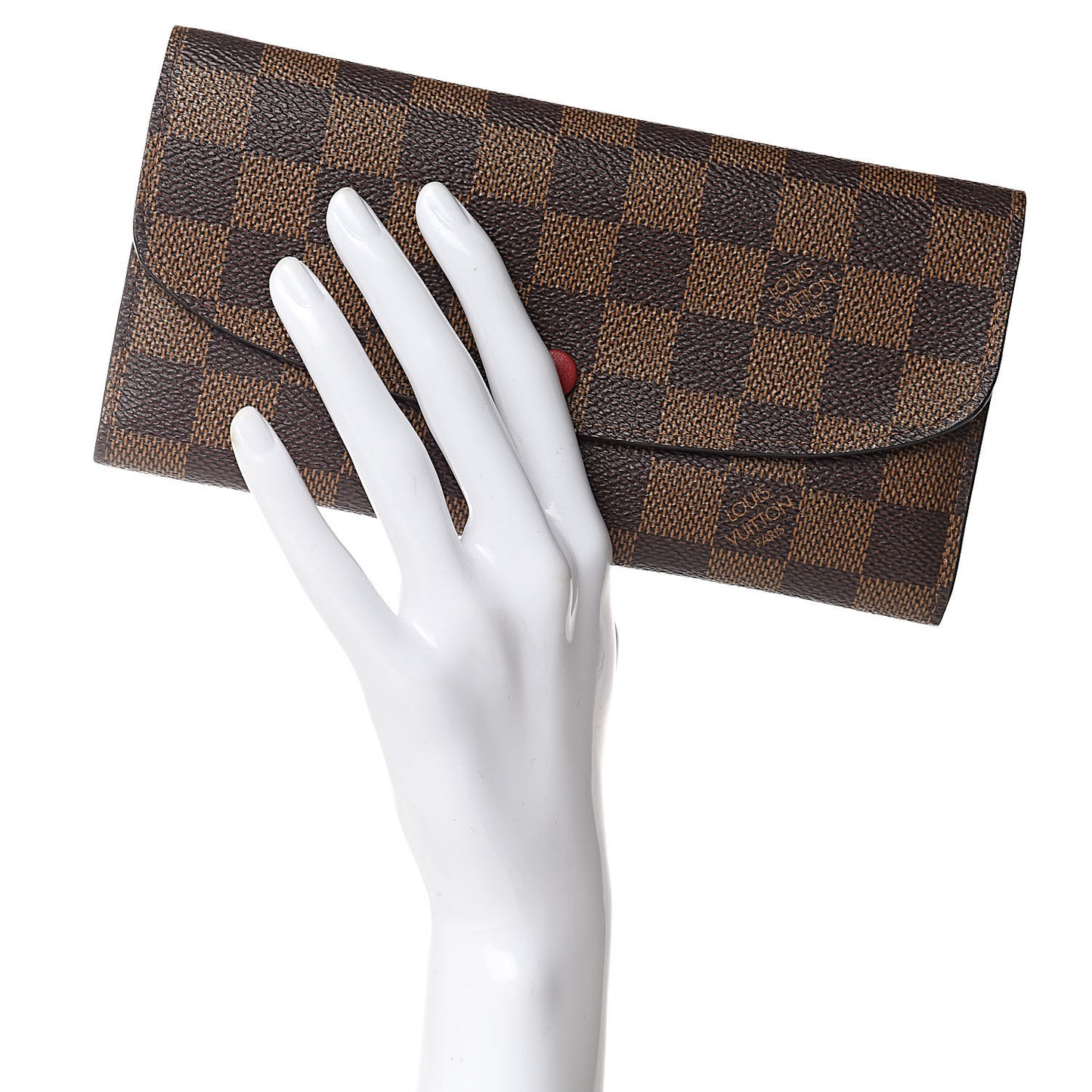 Damier Ebene Emilie Wallet Red