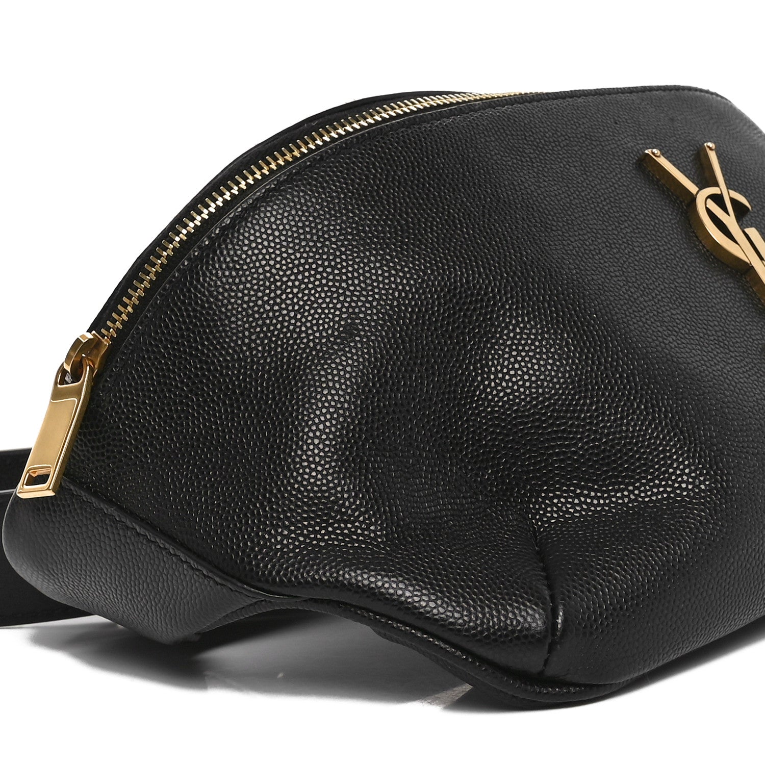 Saint Laurent Grain De Poudre Monogram Belt Bag Black 9 of 10