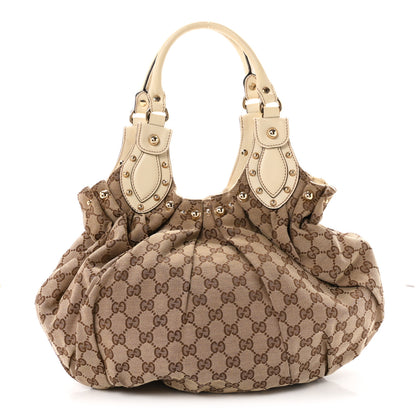 Gucci Monogram Studded Pelham Tote White 1 of 10