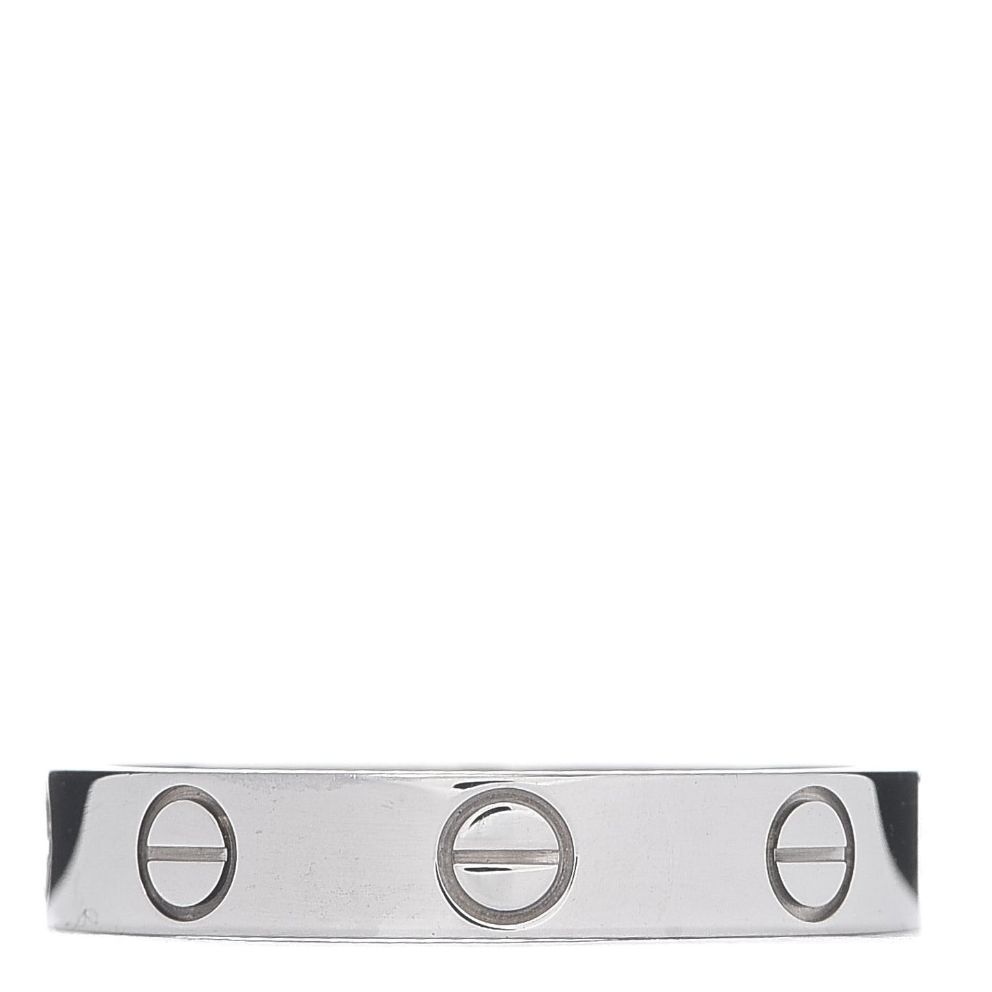 18K White Gold 3.5mm LOVE Wedding Band Ring 53 6.25