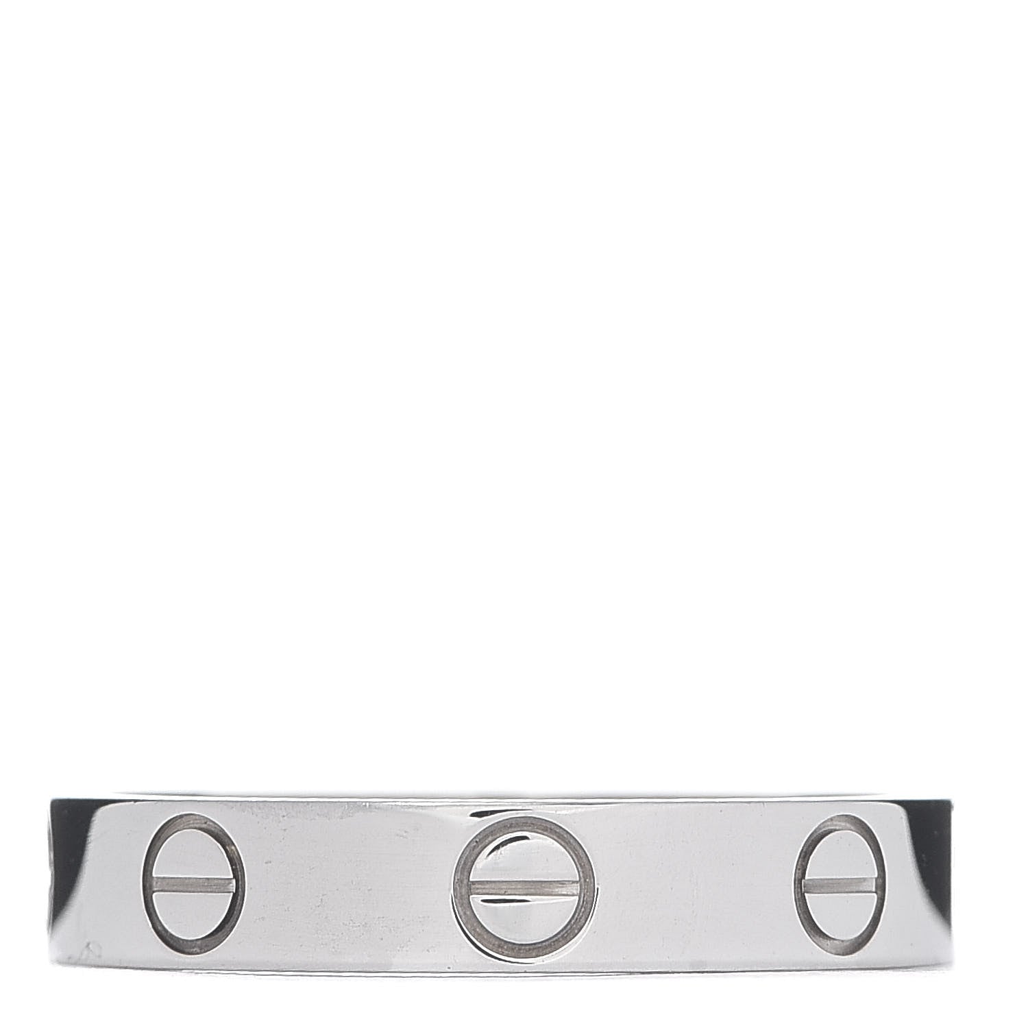 Cartier 18K White Gold 3.5mm LOVE Wedding Band Ring 53 6.25 3 of 5