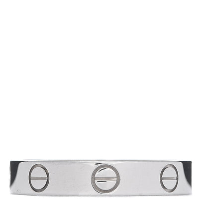 Cartier 18K White Gold 3.5mm LOVE Wedding Band Ring 53 6.25 3 of 5