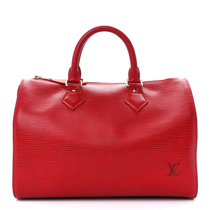 Louis Vuitton Epi Speedy 25 Castillan Red 1 of 14