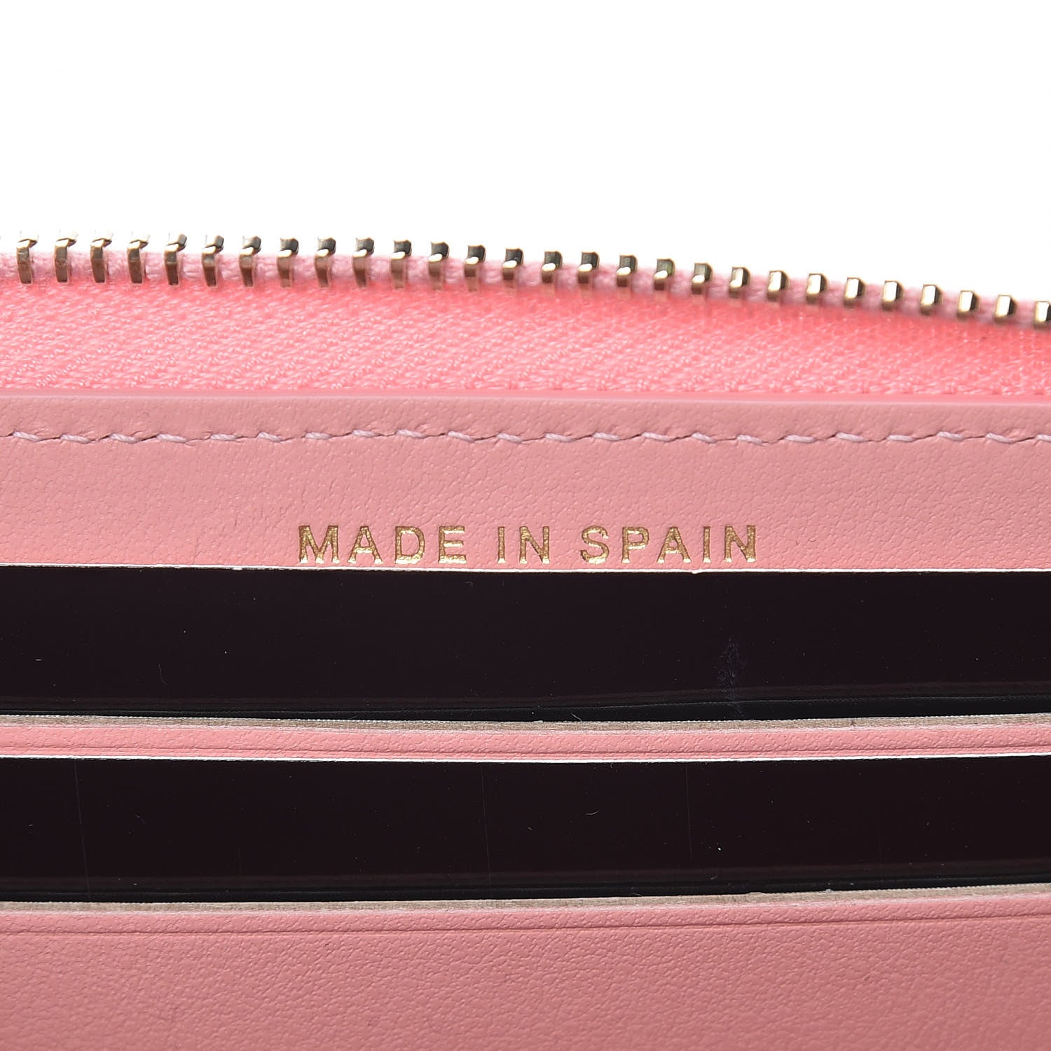 Chanel Caviar Chevron Quilted Small Zip Around Wallet Pink 7 of 10