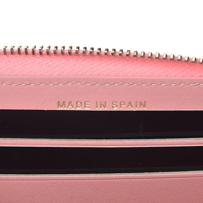Chanel Caviar Chevron Quilted Small Zip Around Wallet Pink 7 of 10