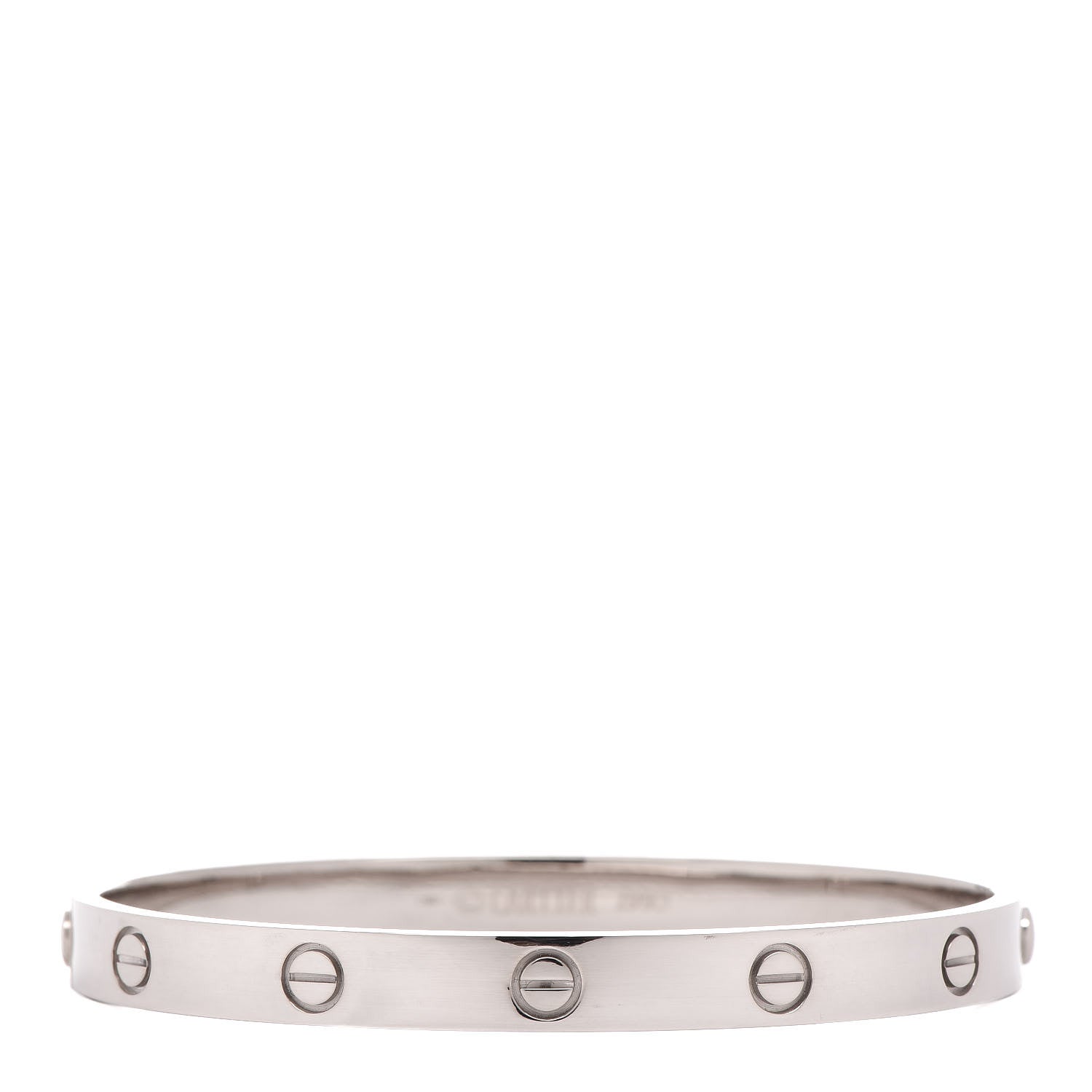 Cartier 18K White Gold LOVE Bracelet 18 1 of 5