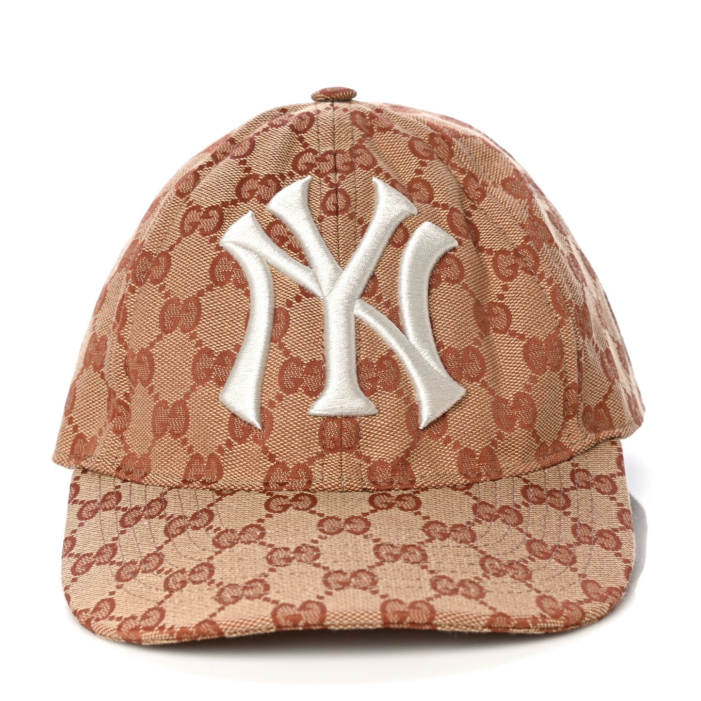 X MLB Monogram NY Yankees Baseball Hat 57-61 Beige Ruggine