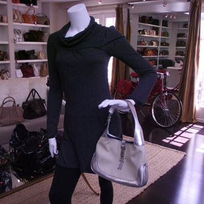 Gucci Canvas Jackie O Hobo White 2 of 12